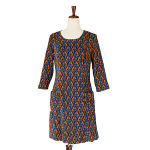 Boden Squirrel Corduroy Shift Dress 8 Cottagecore Farm Woodland Twee Pocket